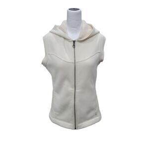 The North Face Women's Faux Suede‎ Sherpa Lined Vest Size Small Hooded Zip